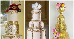 20+ Magnificent Gold Wedding Cakes