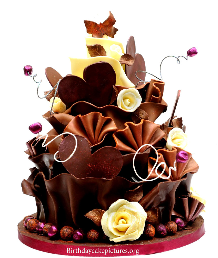 Beautiful Birthday Chocolate Cake