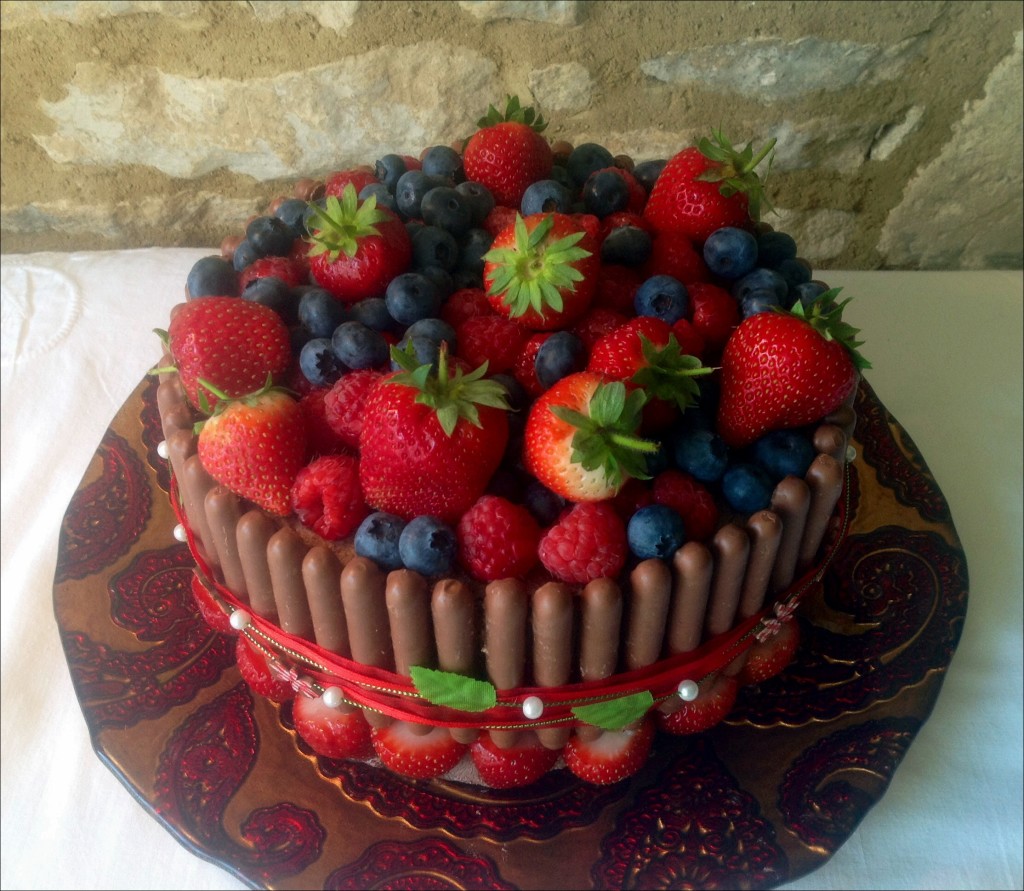 Chocolate Cake with Summer Berries