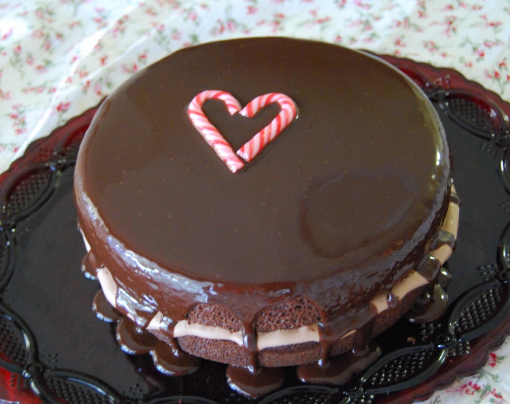 Romantic Chocolate Ganache Cake