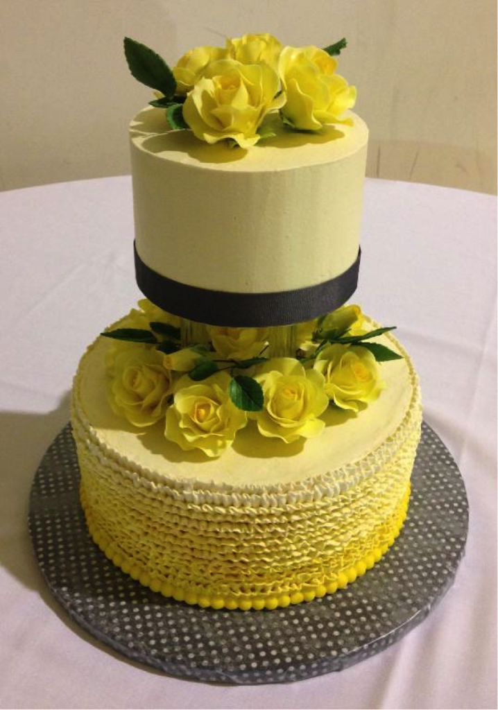 Yellow Ombre Petal Cake