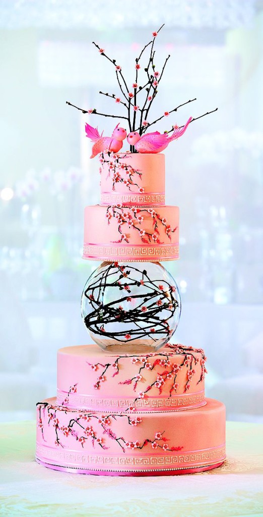 Cherry Blossom Wedding Cake