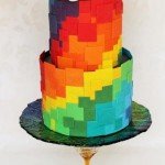 Color Pixel Modern Wedding Cake