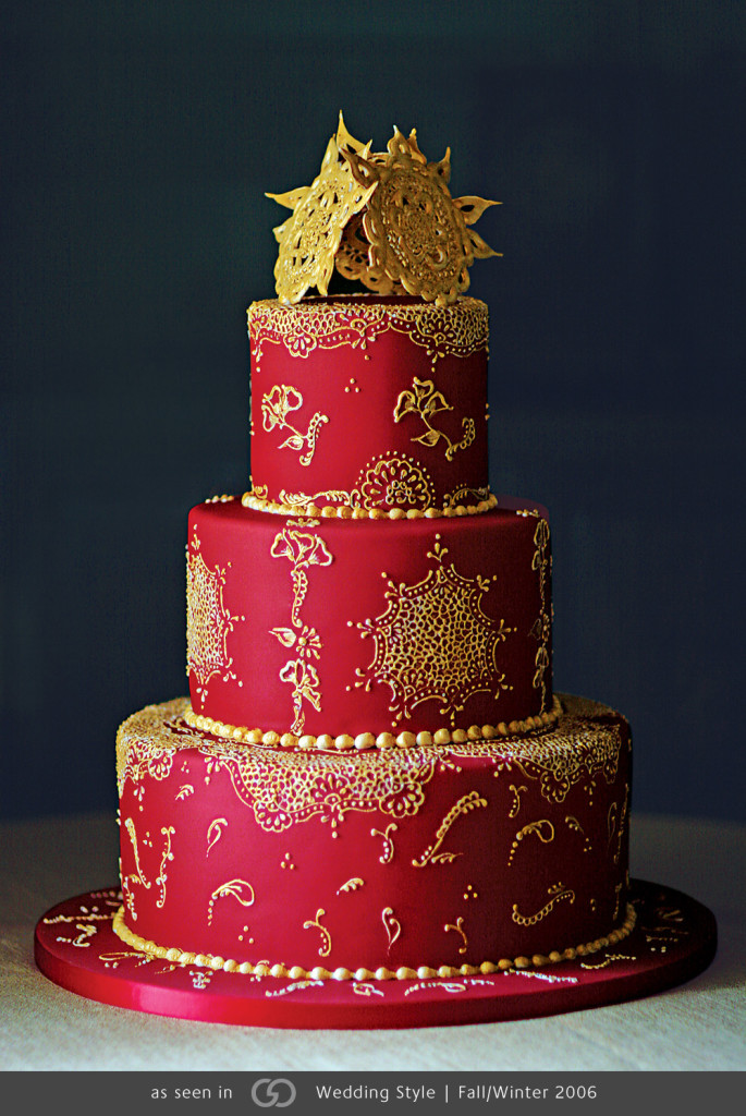 Indian Red Wedding Cake