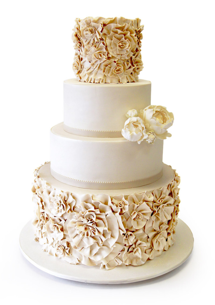 NJ Weddings-Pink Cake Box-Ruffel Cake