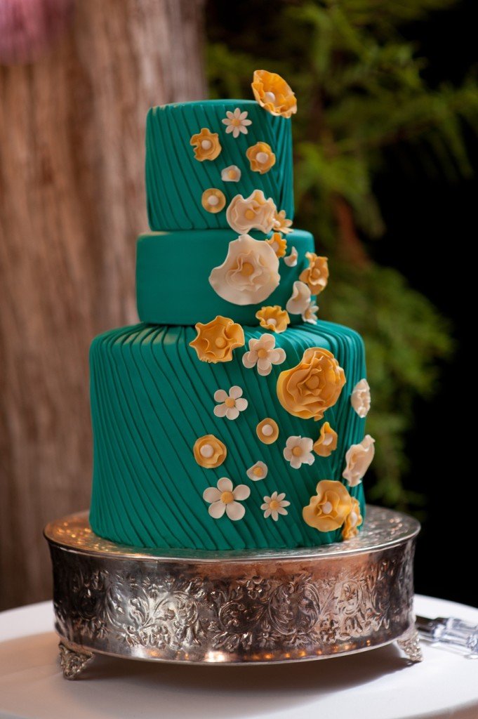 Pleated Wedding Cake