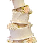 Topsy Turvy Ruffle Wedding Cake - Spring Wedding Cake