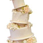 Topsy Turvy Ruffle Wedding Cake - Spring Wedding Cake