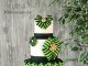Vivid Green and Black Patterned Tiered Cake