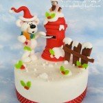 Cute Christmas Bear Cake
