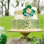 Emerald 20's Inspired Wedding Cake