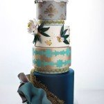 Four Unique Tiers Coordinated by Gold Accents