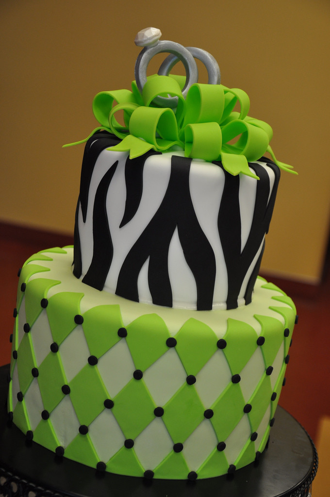 Green and Zebra Cake