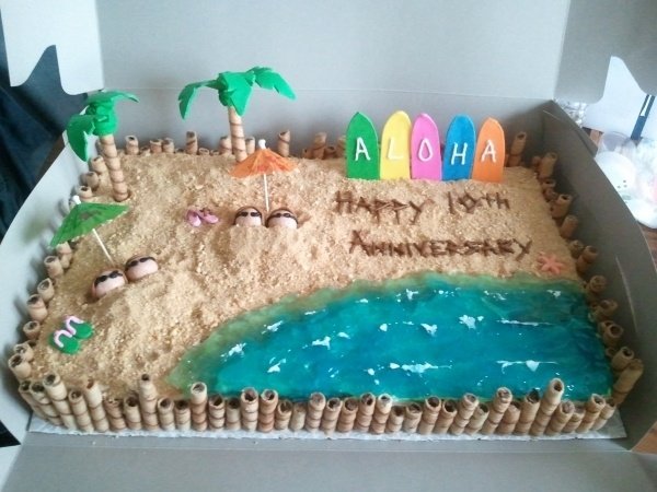 Hawaiian Anniversary Cake
