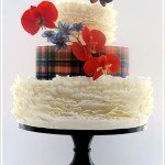 Meticulously Hand-Ruffled Layers with a Bold Splash of Plaid Christmas Cake