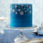 Ombre Snowflake Buttercream Cake