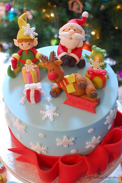 Santa and the Gang Cake