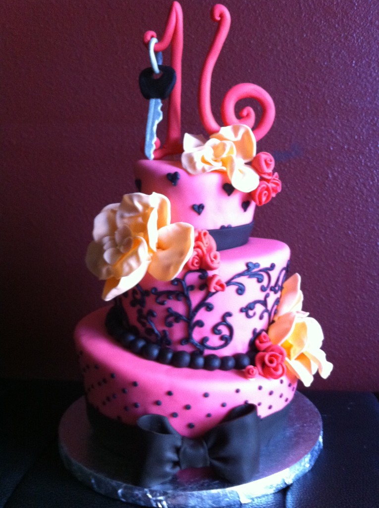 Beautiful Pink Birthday Cake