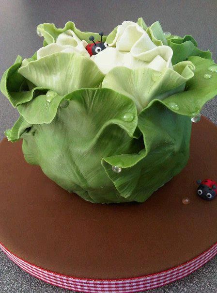 Cabbage Cake with Lady Bugs