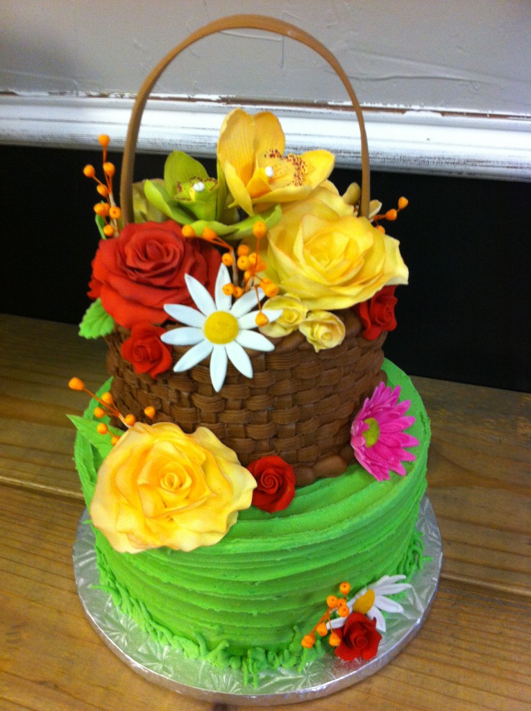 Flower Basket Birthday Cake