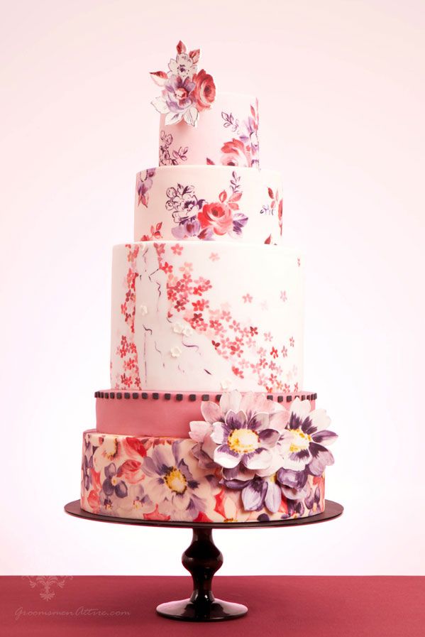 Hand Painted Wedding Cake Inspiration