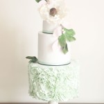 Mint Ruffled Rosette Cake by Baked In Caked Out