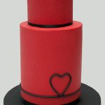 Modern Red Wedding Cake