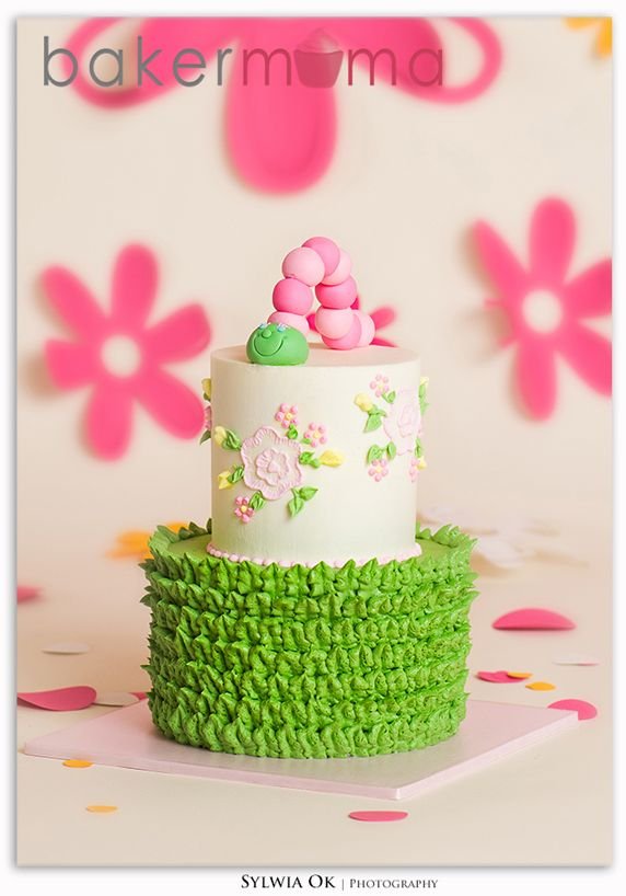 Pretty Caterpillar Birthday Cake