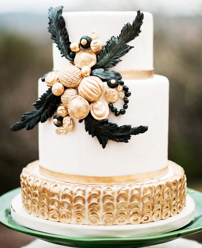 Stunning Green and Black Cake