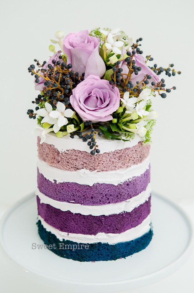 Sweet Empire Ombre Violet to Lilac Naked Cake