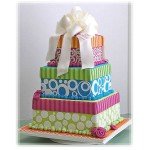 Amazing Dotted And Striped Colorful Birthday Cake