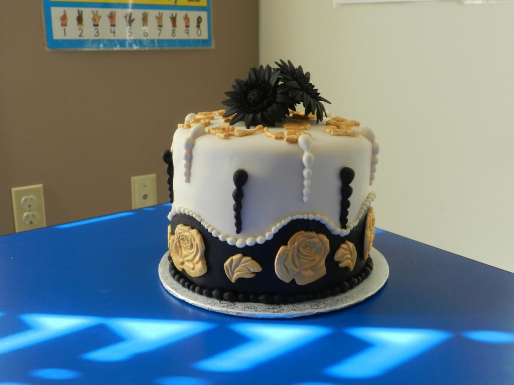 Black and Gold Cake