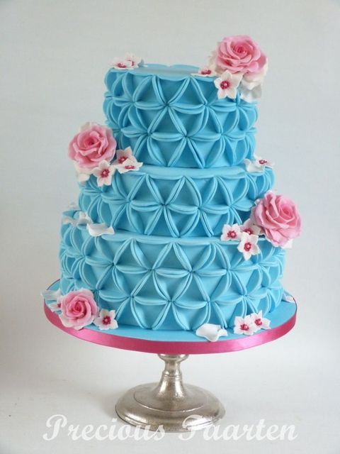 Blue Triangle Cake