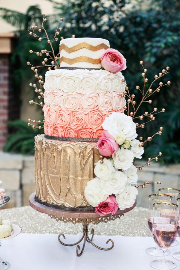 Charming Gold Cake