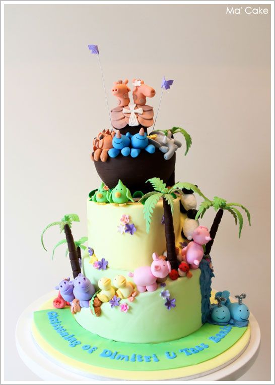 Cute and Happy Animals Cake