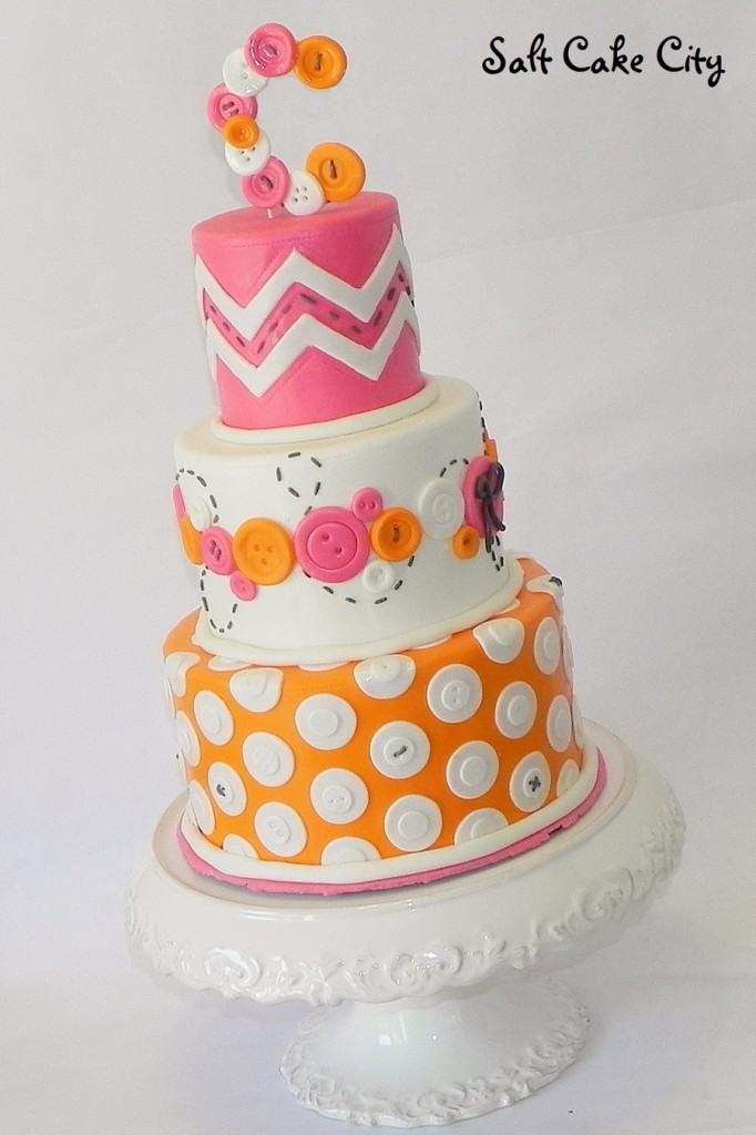 Cute as a Button Cake