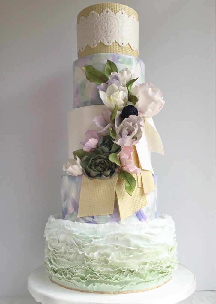 Floral Painted Cake