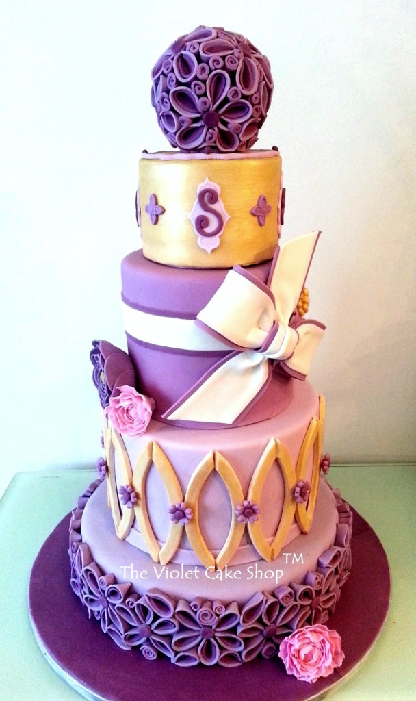 Gold and Purple Cake