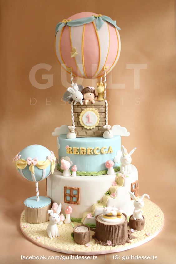 Hot Air Balloon - Cake by Guiltdesserts