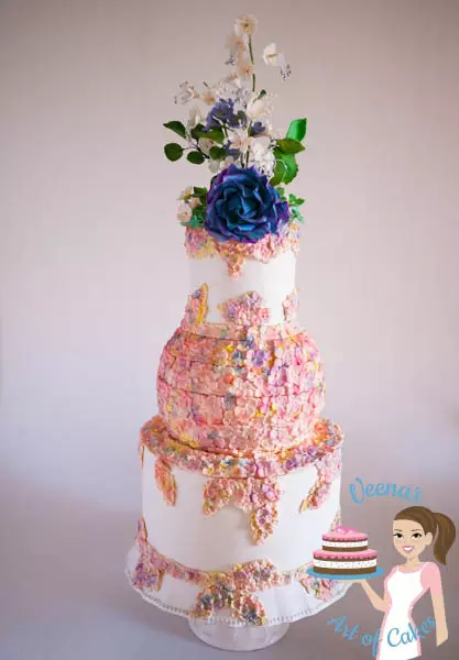 Hydrangea Wedding Cake