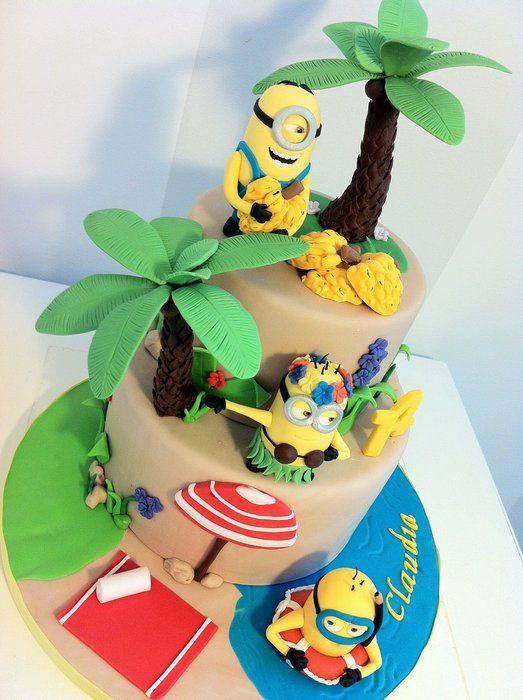 Minion Hawaiian Cake