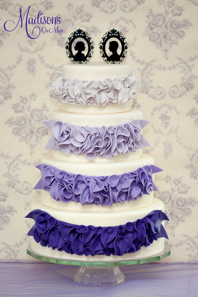 Ombre' Purple Ruffles Cake
