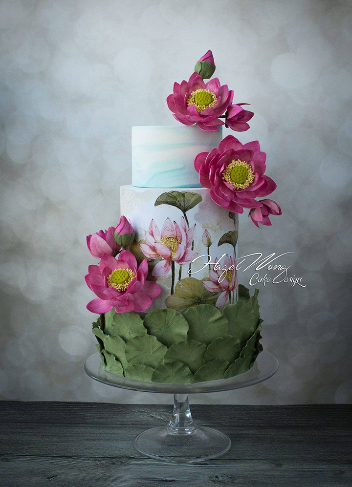 Painted and True Flowers Cake