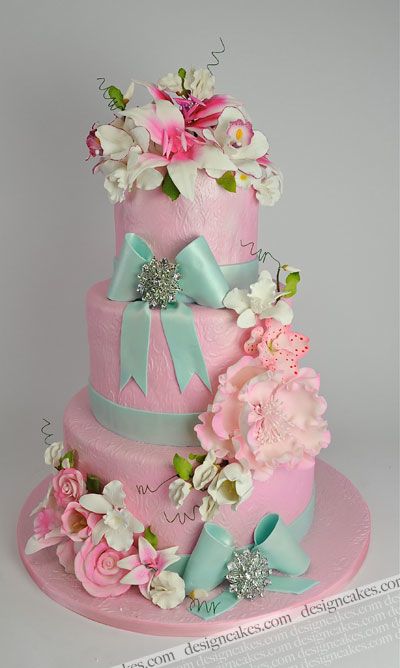 Pink Floral Cake