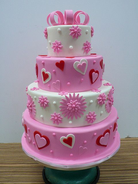 Pink Valentine Cake