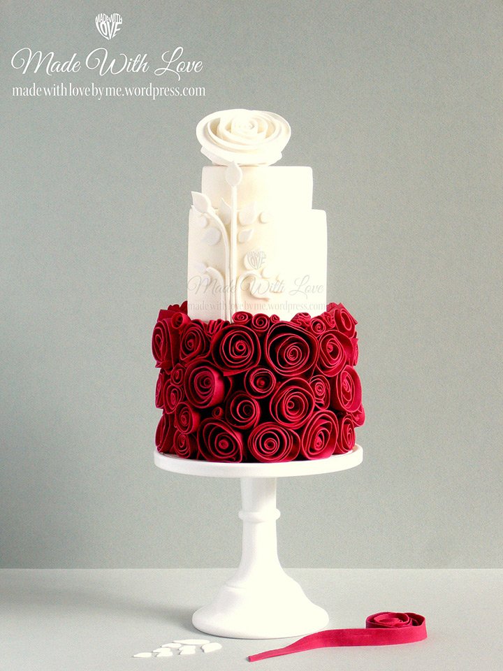 Rose Ruffled Cake
