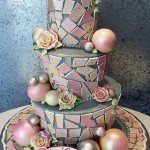 Sterling Rose Mosaic Cake