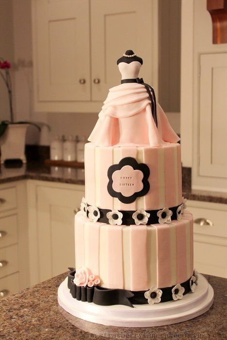 Sweet 16 Birthday Cake - by Strawberry Lane Cake Company