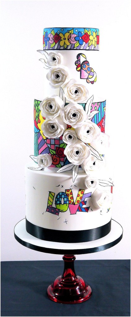 Unmistakable Romero Britto Style Design Cake