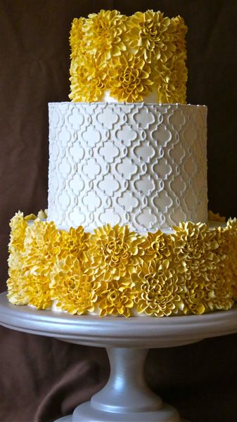 Yellow and White Cake